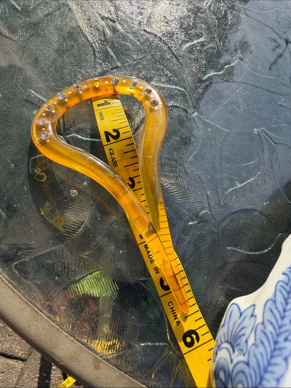 #Lucite Amber Hair Fork